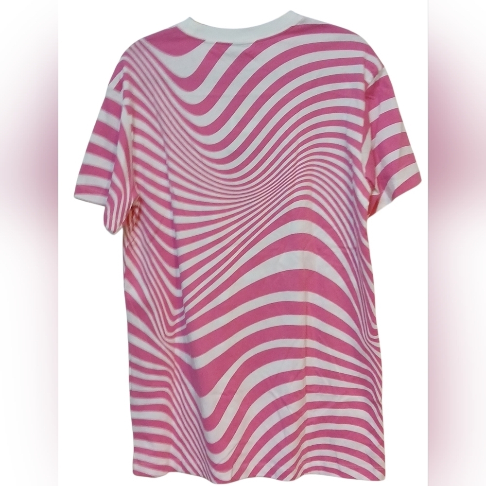 Nike - NWT, Pink & White Short Sleeve Dress W/Geometric Print, Emmroidered Logo, - Picture 7 of 12